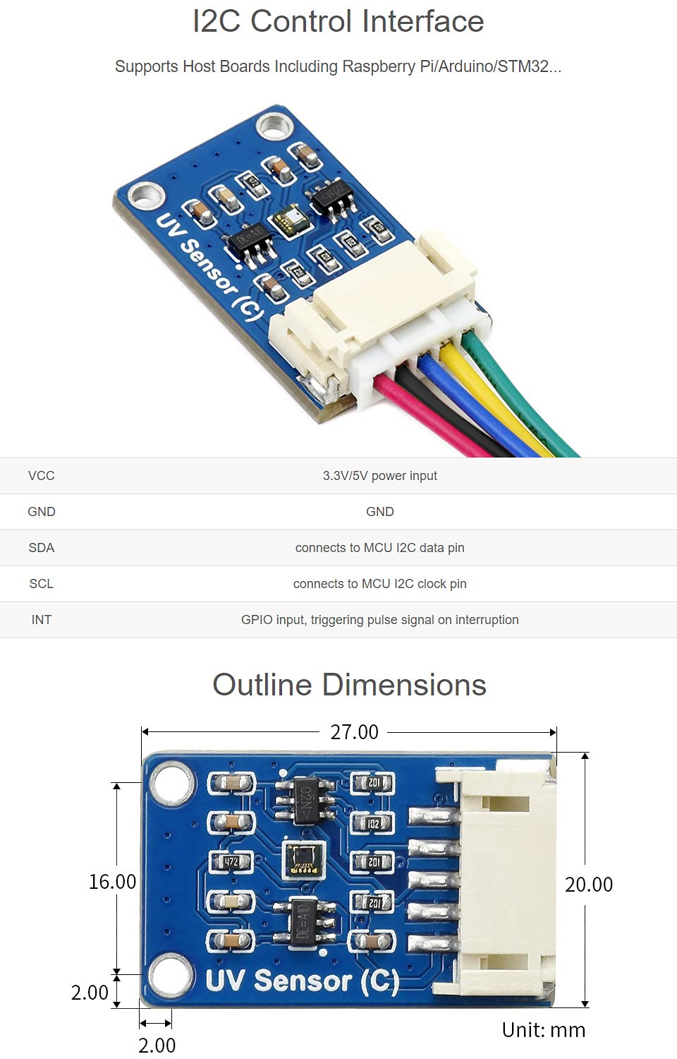 waveshare-digital-ltr390-uv-ultraviolet-sensor-c-uv-und-umgebungslichtsensor-i2c image 5