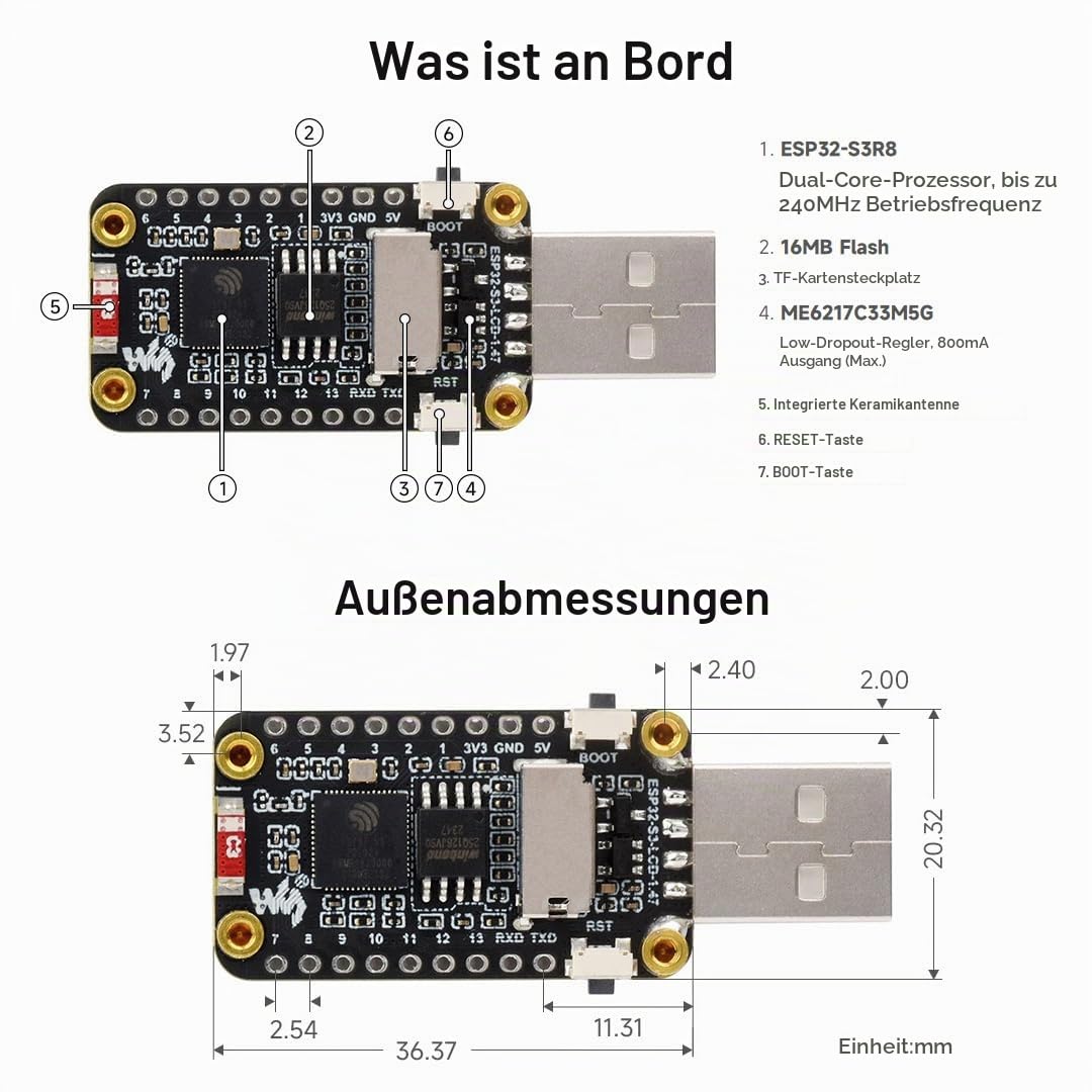 waveshare-esp32-s3-1-47-zoll-lcd-entwicklungsboard-172x320-wifi-ble image 6