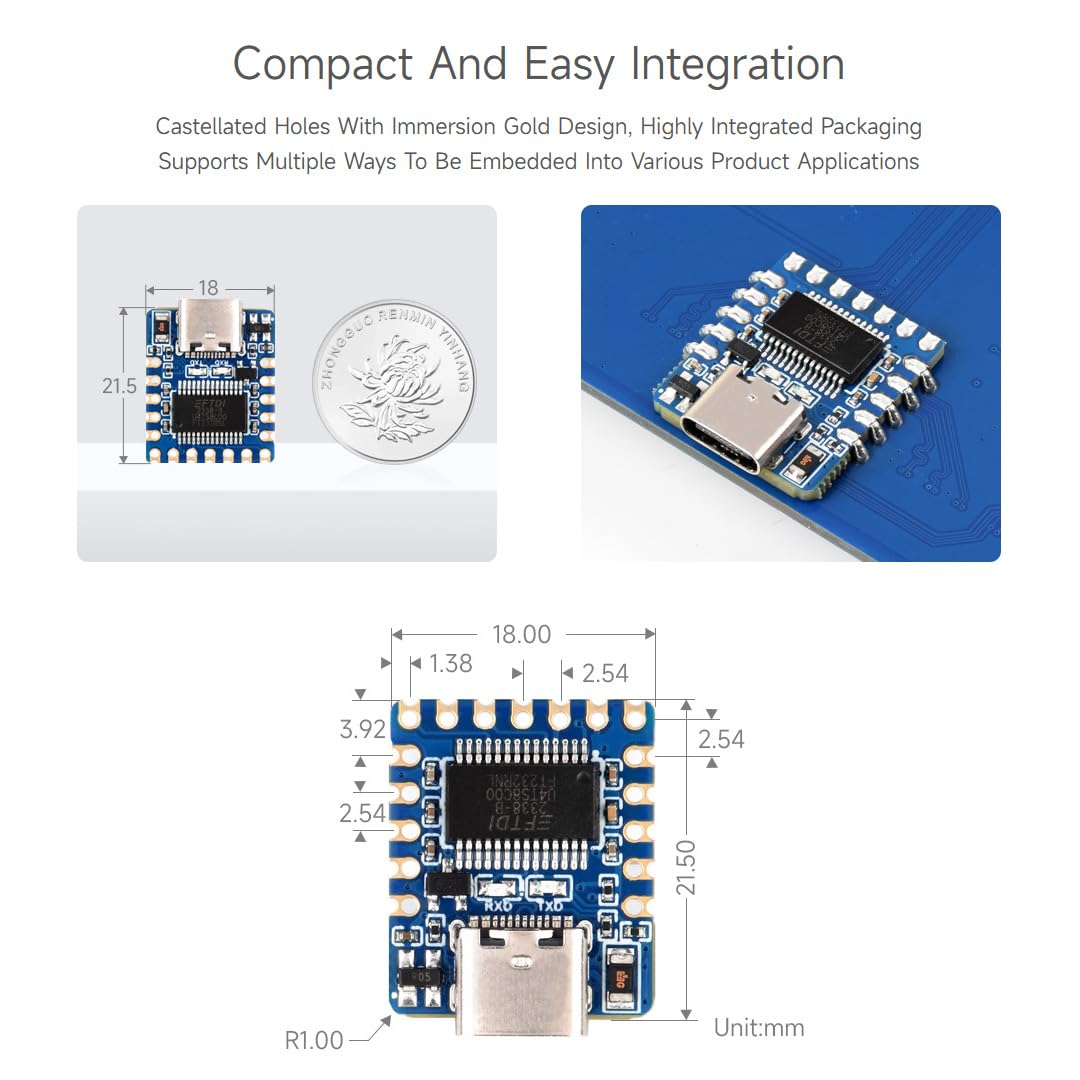 waveshare-usb-zu-uart-ttl-konverter-ft232-2-st-ck-mini-mit-type-c image 5
