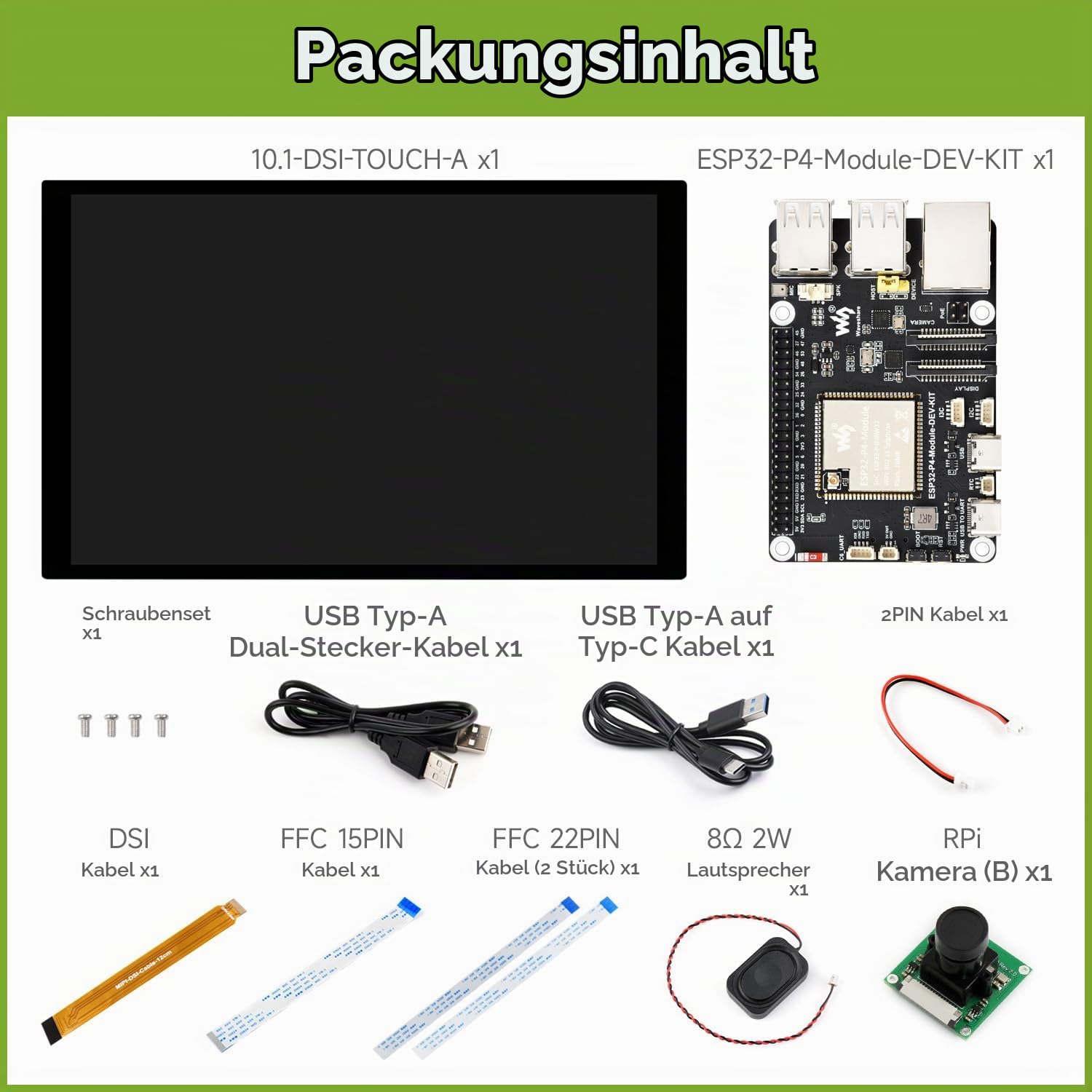 waveshare-esp32-p4-module-dev-kit-c-entwicklungsboard-risc-v-dual-core-mit-h-264 image 2