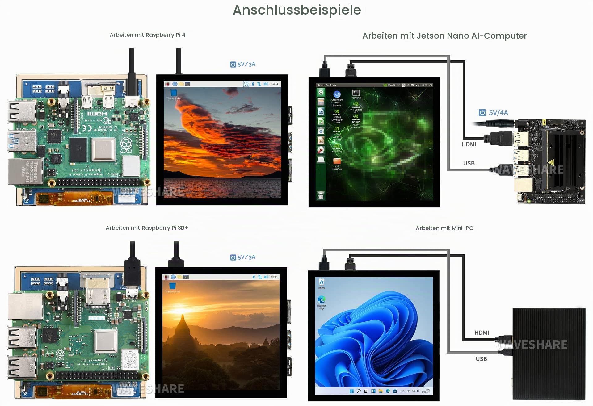 waveshare-4-zoll-hdmi-ips-touch-display-c-720-720-kapazitiv-laminiert-f-r-raspbe image 5