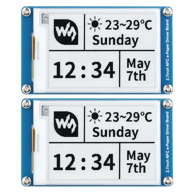 waveshare-2-st-ck-2-7-zoll-passiv-nfc-e-paper-modul-schwarz-wei image 1
