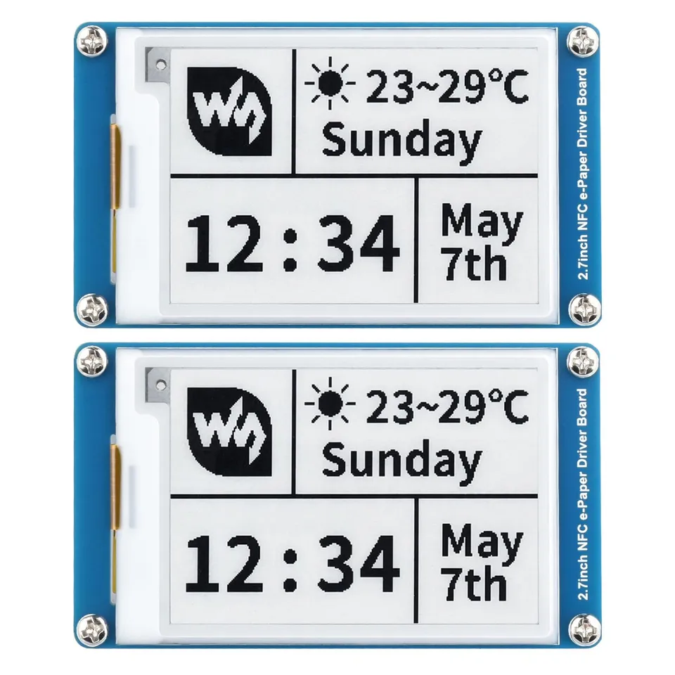 waveshare-2-st-ck-2-7-zoll-passiv-nfc-e-paper-modul-schwarz-wei image 1
