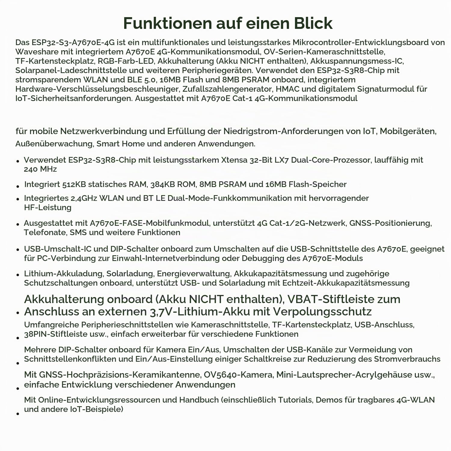 waveshare-esp32-s3-a7670e-4g-entwicklungsboard-mit-kamera-lautsprecher-und-anten image 4