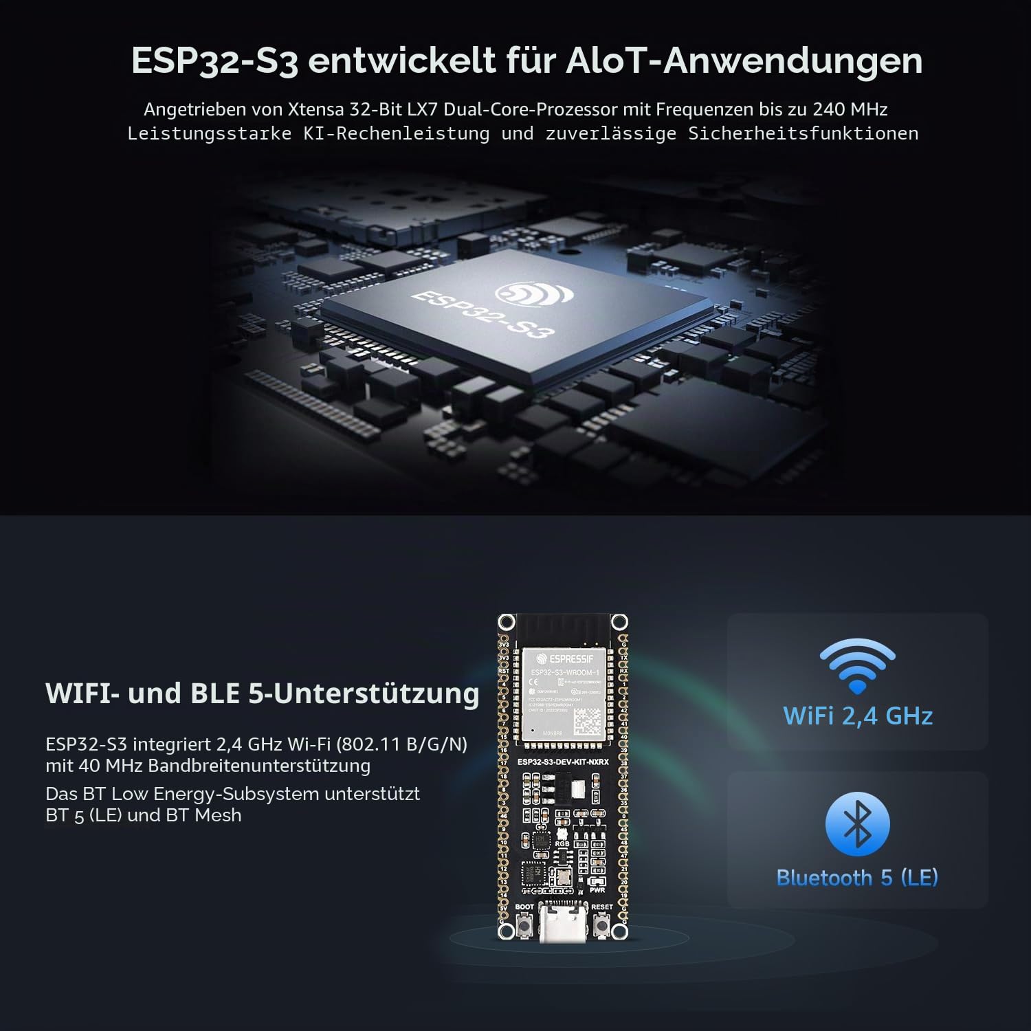 waveshare-esp32-s3-dev-kit-n8r8-microcontroller-entwicklungsboard-esp32-s3-wroom image 5