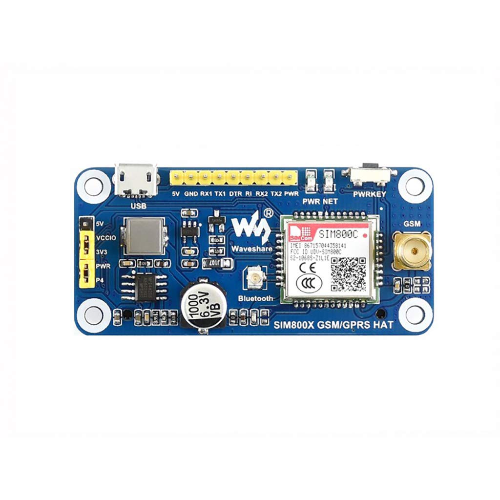 waveshare-sim800c-gsm-gprs-bluetooth-hat-f-r-raspberry-pi-sms-gprs-bt-3-0 image 2