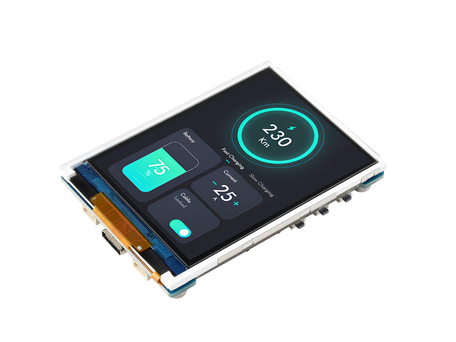 waveshare-esp32-s3-2-8-zoll-display-board-240x320-ips-wifi-bt-lautsprecher-ohne- image 1