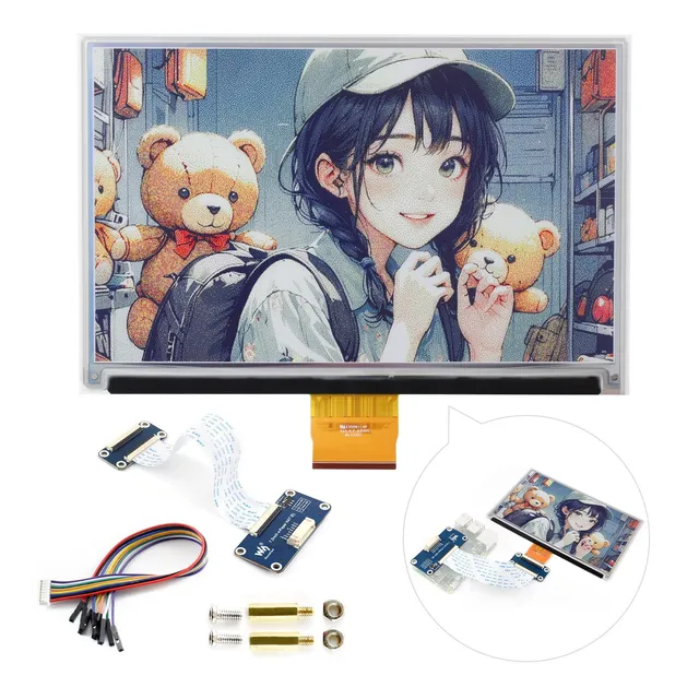 waveshare-7-3-zoll-6-farben-e-paper-display-mit-treiberboard-800x480-spi image 1