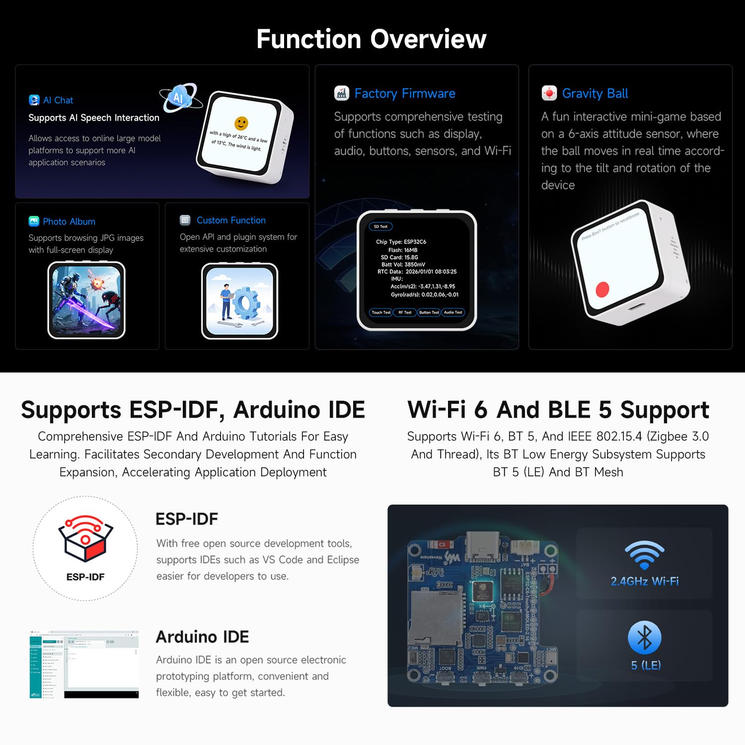 waveshare-esp32-c6-2-16-zoll-amoled-touch-entwicklungsboard-480x480-wi-fi-6-ble- image 6