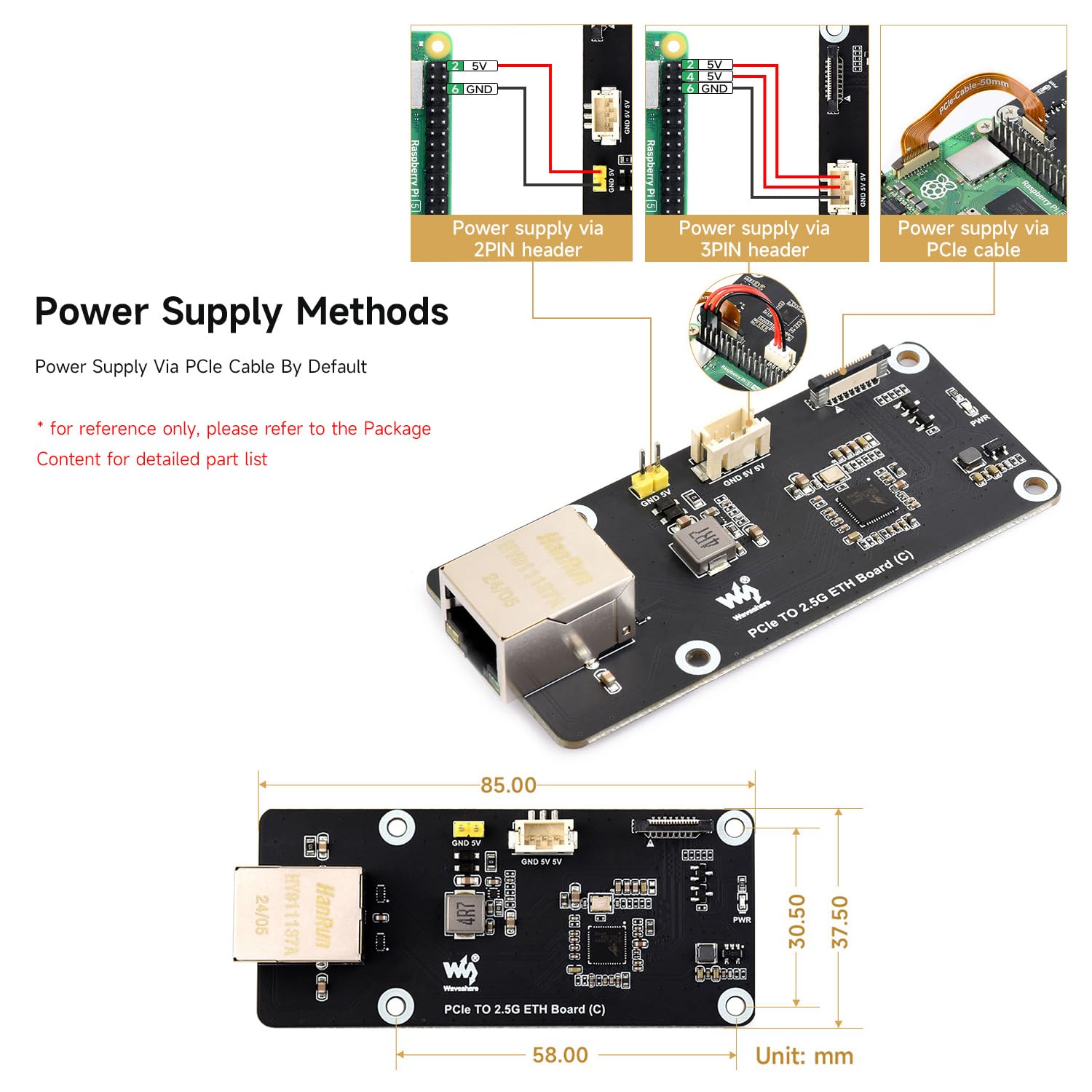 waveshare-pcie-zu-2-5g-eth-board-c-f-r-raspberry-pi-5-rtl8125-treiberlos image 5