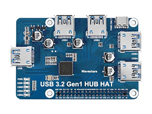 waveshare-usb-3-2-gen1-hub-hat-f-r-raspberry-pi-4-4-ports-bis-zu-5-gbps-treiberl image 7