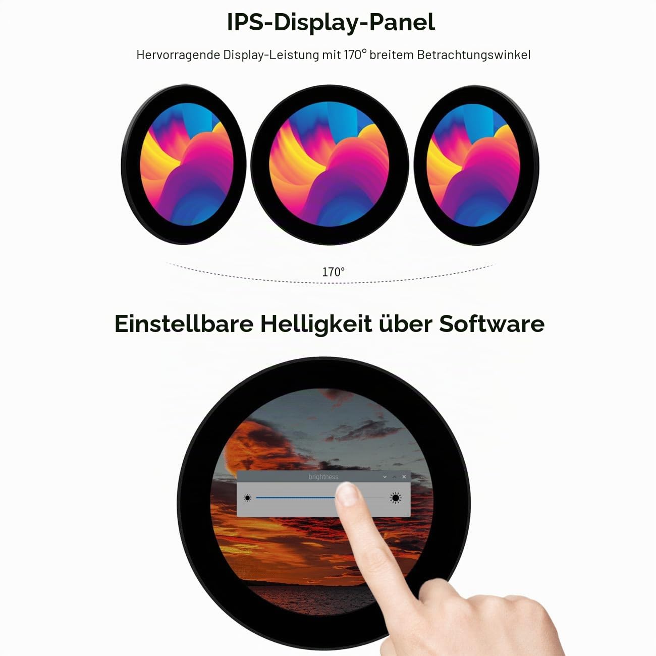waveshare-3-4-zoll-dsi-round-touch-display-800x800-ips-10-punkt-f-r-raspberry-pi image 5