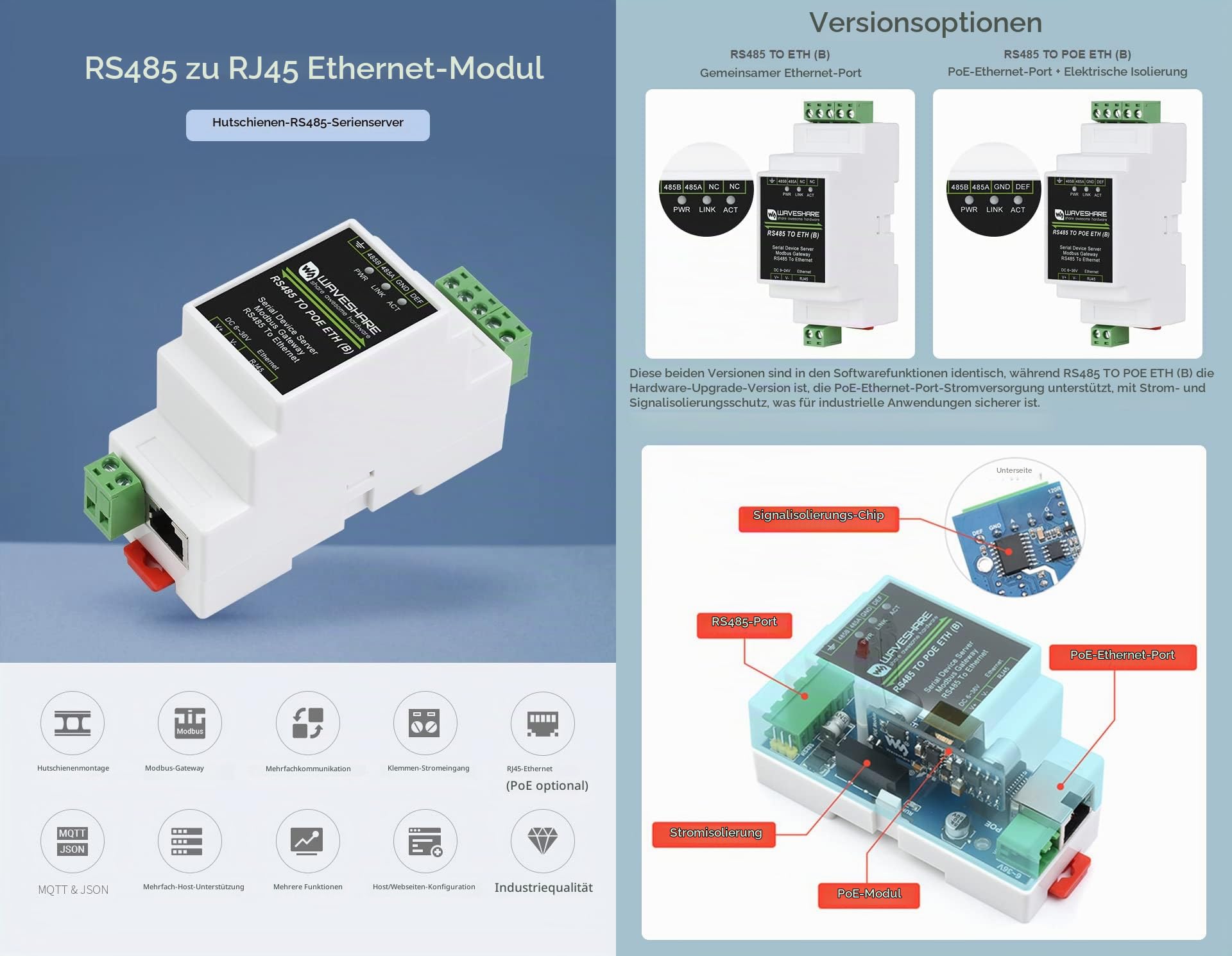 waveshare-industrial-serial-server-2er-set-rs485-zu-rj45-ethernet-tcp-ip-modbus- image 2