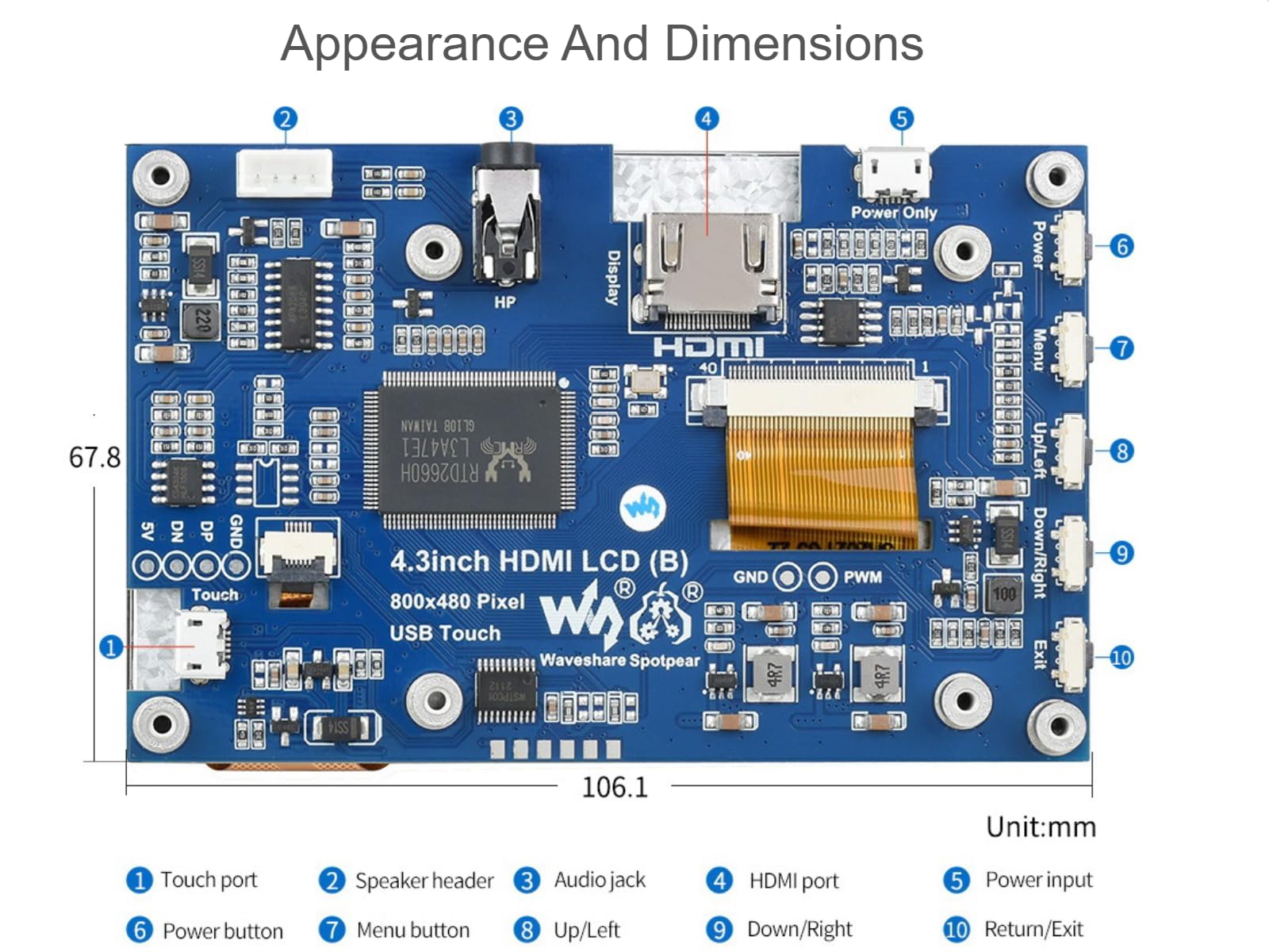 waveshare-4-3-zoll-capacitive-touch-lcd-b-800-480-ips-display image 6