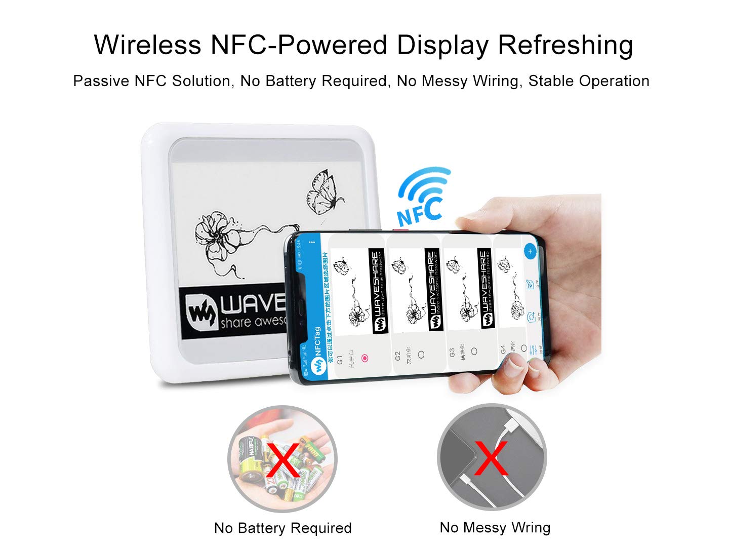 waveshare-4-2-zoll-nfc-powered-e-paper-modul-400x300-schwarz-wei image 4