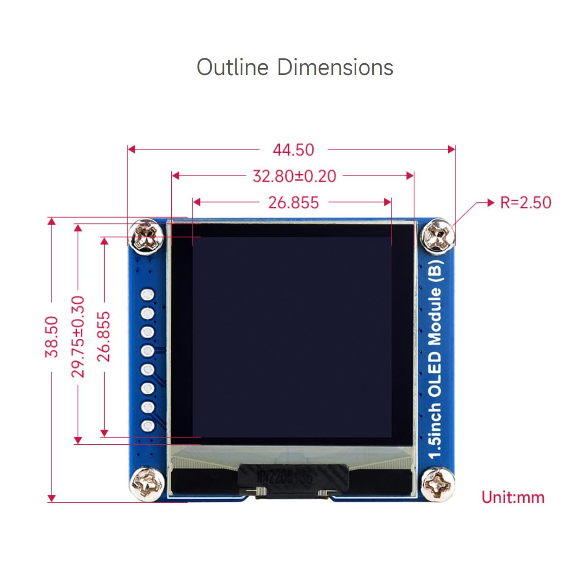 waveshare-1-5-zoll-oled-display-modul-128x128-spi-i2c-schwarz-wei image 8
