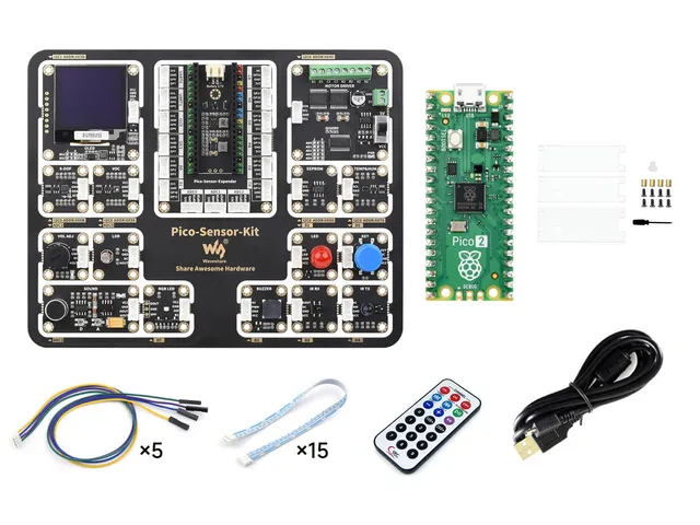 waveshare-pi-pico-2-sensor-kit-mit-rp2350-pico-2-15-sensormodule-l-tfrei-4mb-fla image 1