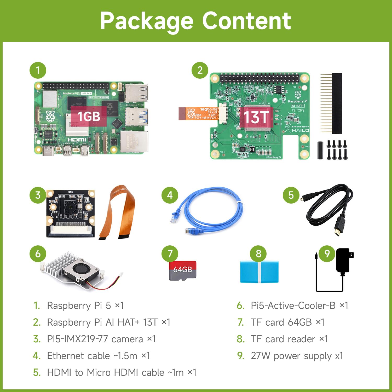waveshare-rpi5-1gb-ai-kit-c-raspberry-pi-5-1gb-bundle-mit-ai-hat-13t-und-imx219- image 2
