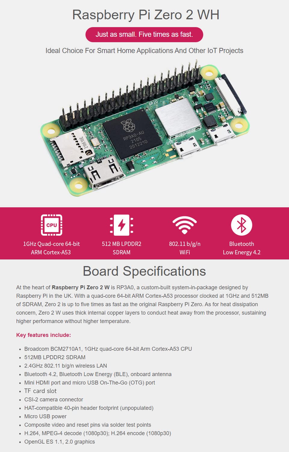 waveshare-raspberry-pi-zero-2-wh-1ghz-quad-core-wifi-bt-black-pinheader image 3