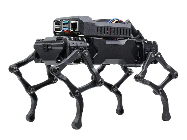 waveshare-wavego-12-dof-bionischer-roboterhund-vormontiert-mit-pi-halter-und-akk image 1