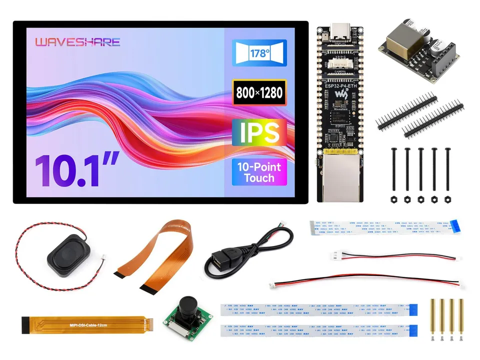 waveshare-esp32-p4-poe-eth-nh-kit-b-entwicklungsboard-esp32-p4-multimedia-board- image 1