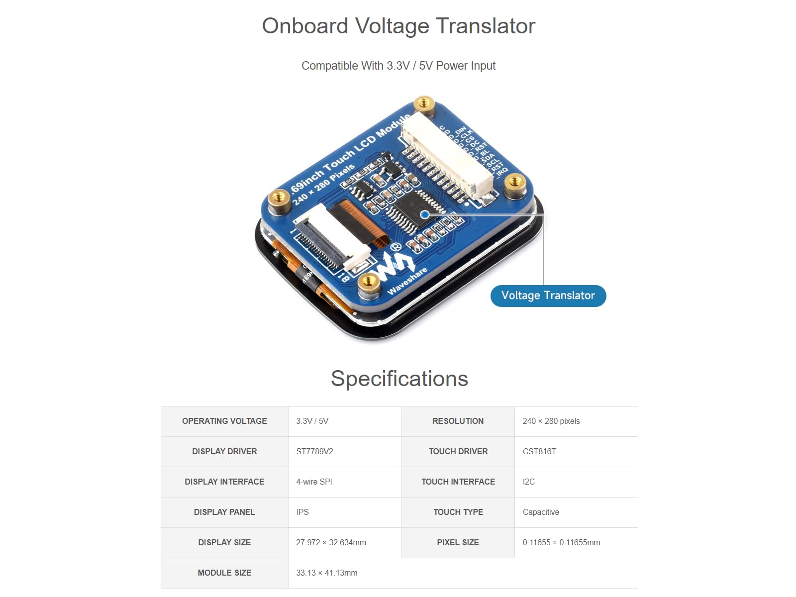 waveshare-1-69-zoll-rundes-touch-lcd-displaymodul-240x280-ips-st7789v2-spi-i2c-f image 4