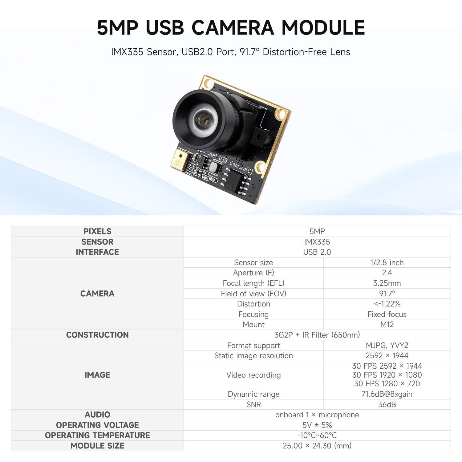waveshare-imx335-5mp-usb-kamera-modul-c-mit-2k-video-und-verzerrungsfreier-linse image 3