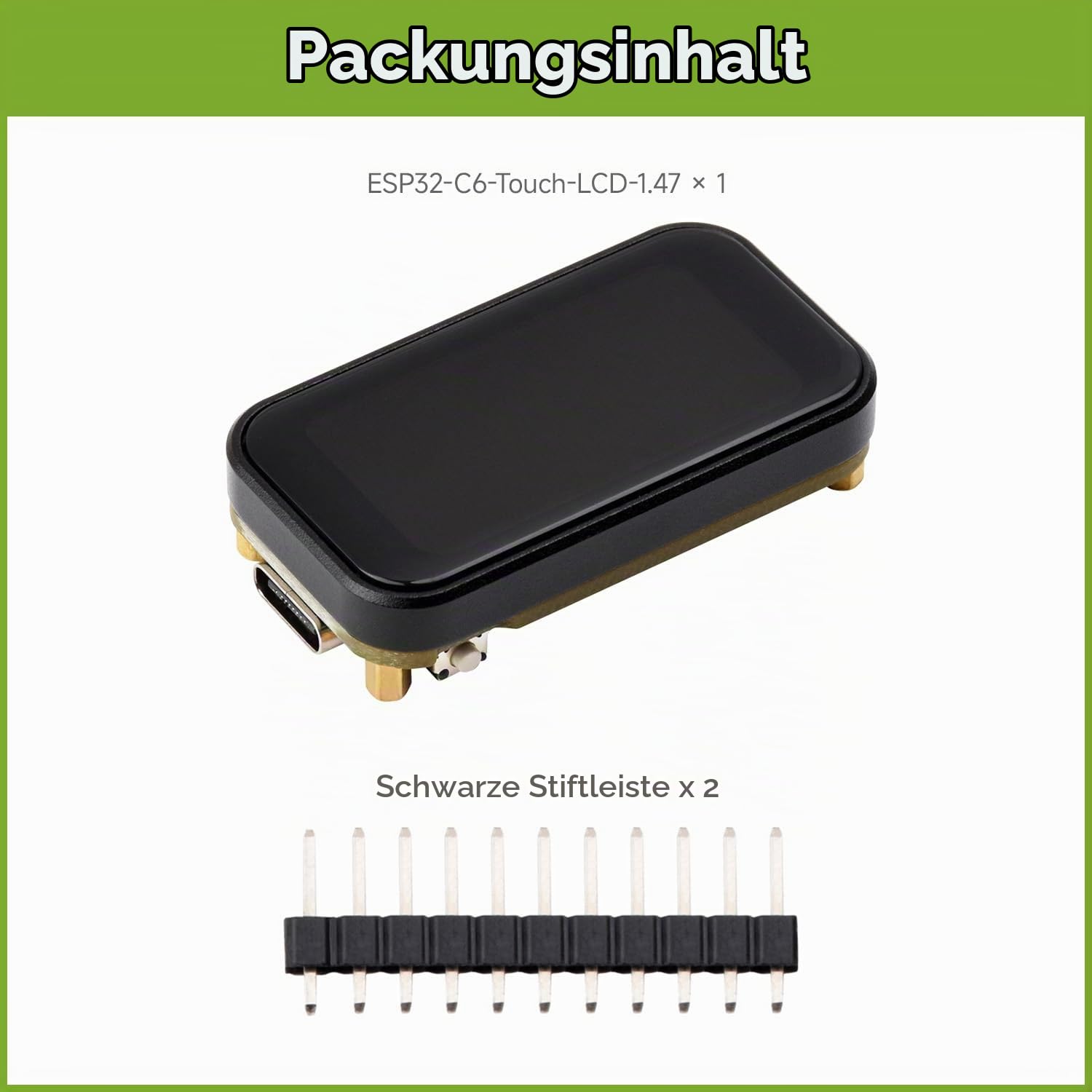 waveshare-esp32-c6-1-47-zoll-touch-display-entwicklungsboard-ohne-pinheader-wifi image 2