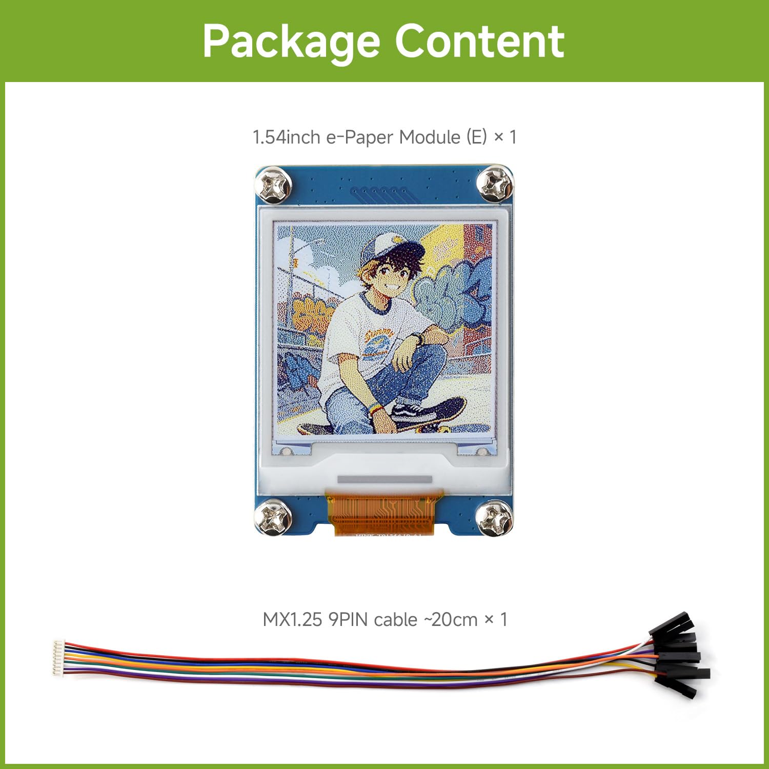 waveshare-1-54-zoll-e-paper-display-e-ink-spectra-6-e6-mit-treiberboard image 2