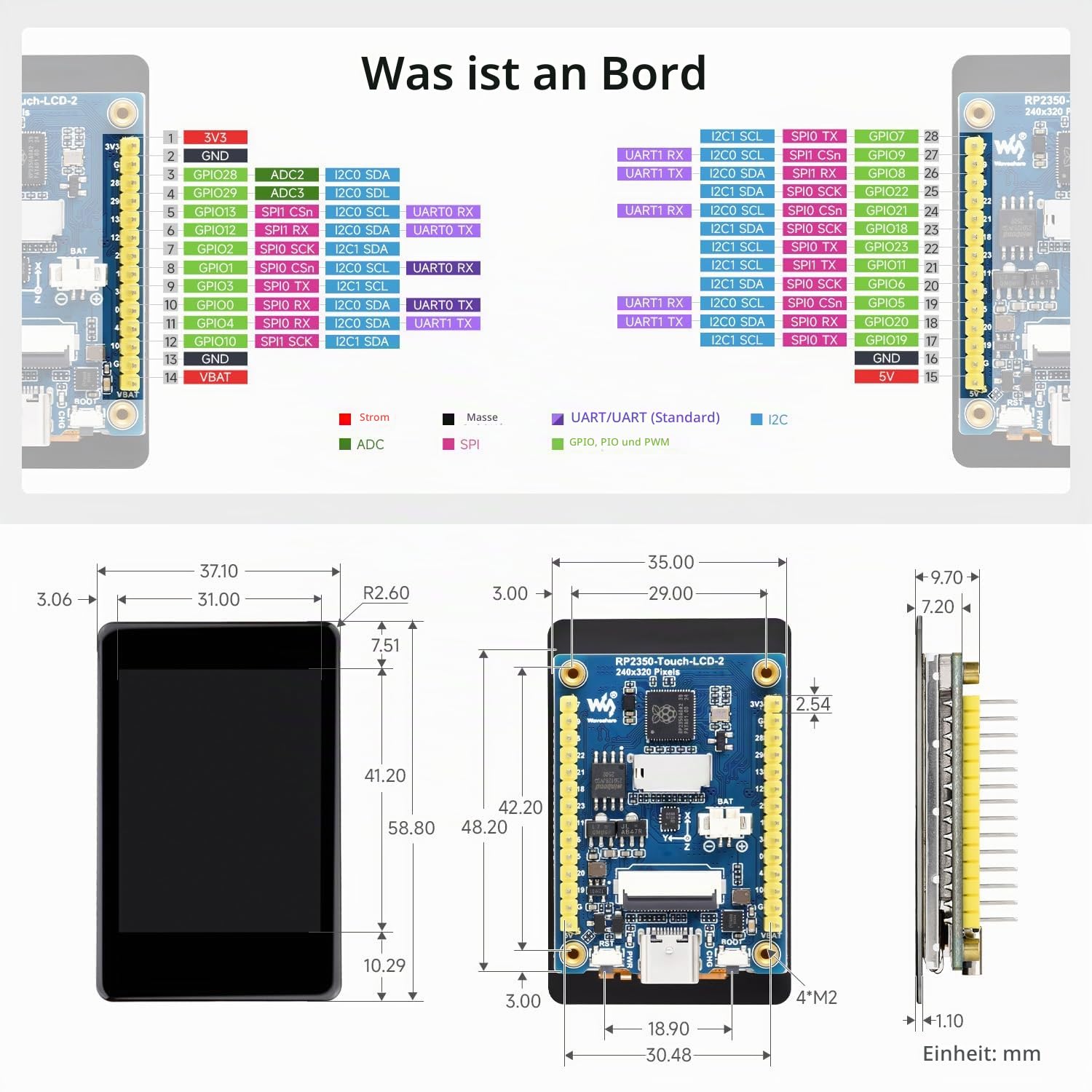 waveshare-rp2350-2-zoll-touch-display-board-240x320-ips-mit-kamera-anschluss image 7