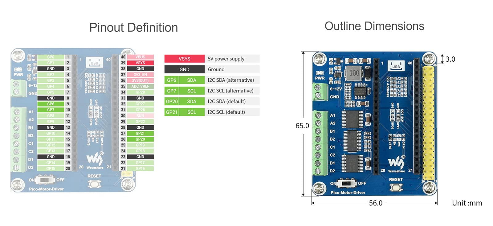 waveshare-dc-motortreiber-modul-f-r-raspberry-pi-pico-4x-dc-motor-pca9685-pwm-tb image 7