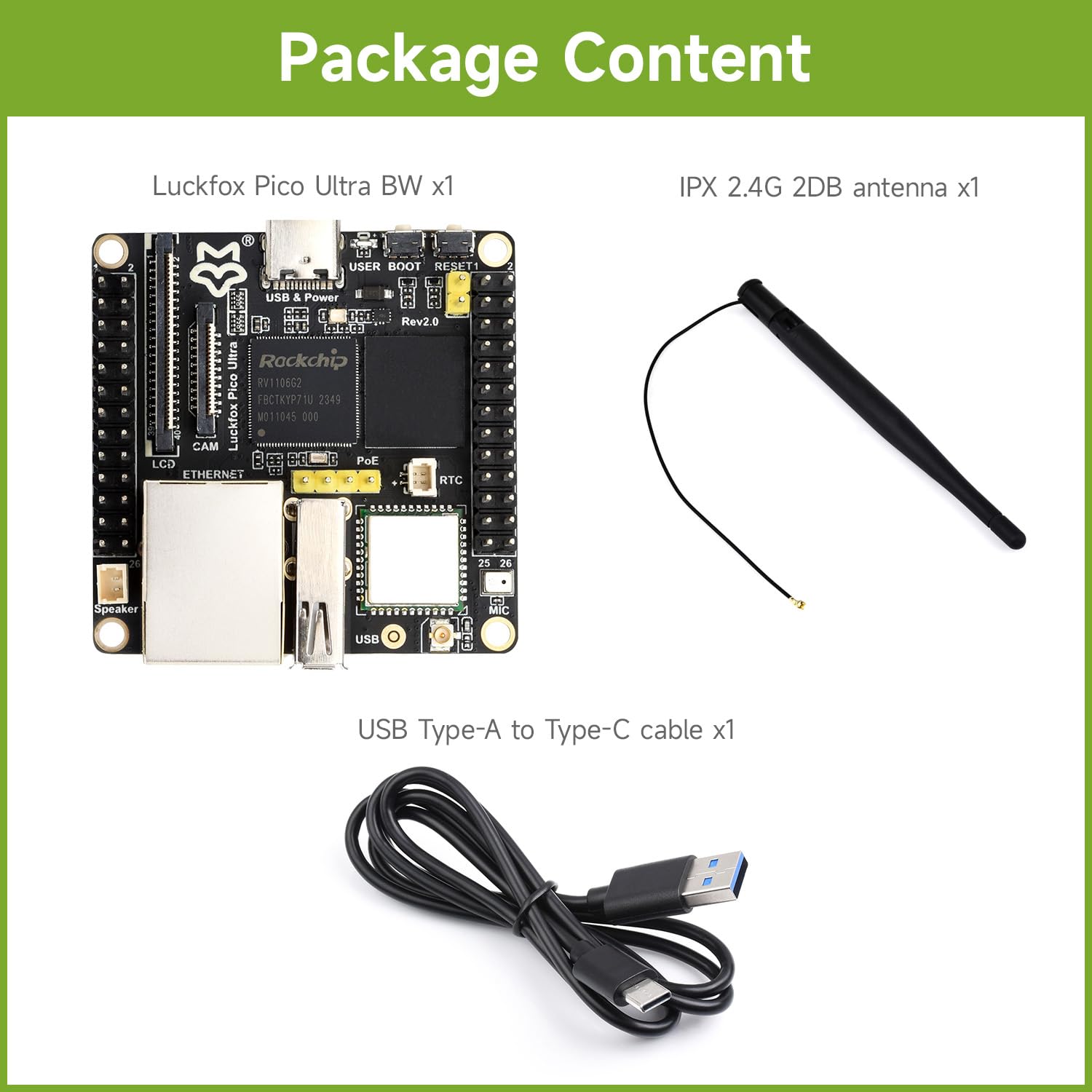 waveshare-luckfox-pico-ultra-rv1106-linux-entwicklungsboard-mit-wlan-nur-board image 2