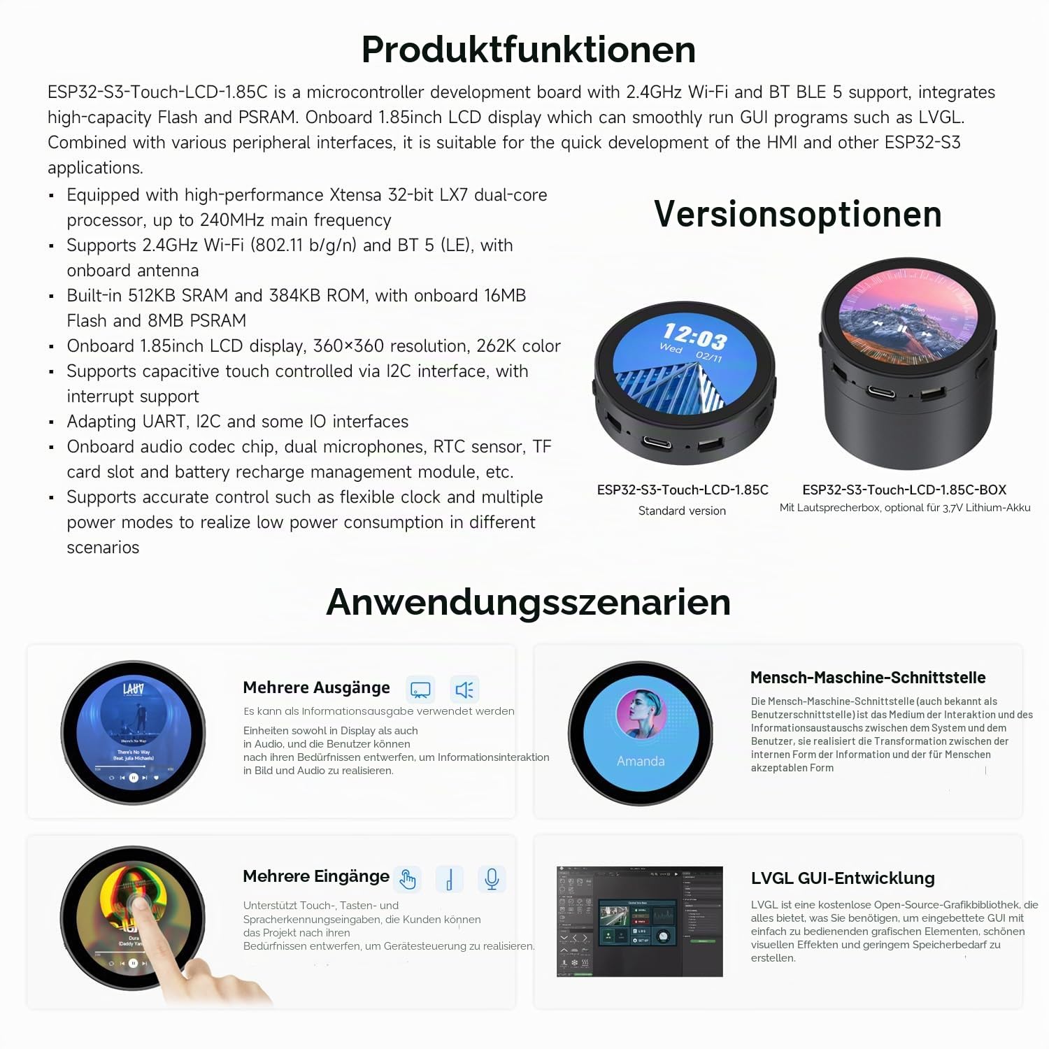 waveshare-esp32-s3-1-85-zoll-rundes-touch-lcd-board-360x360-wifi-bt image 4