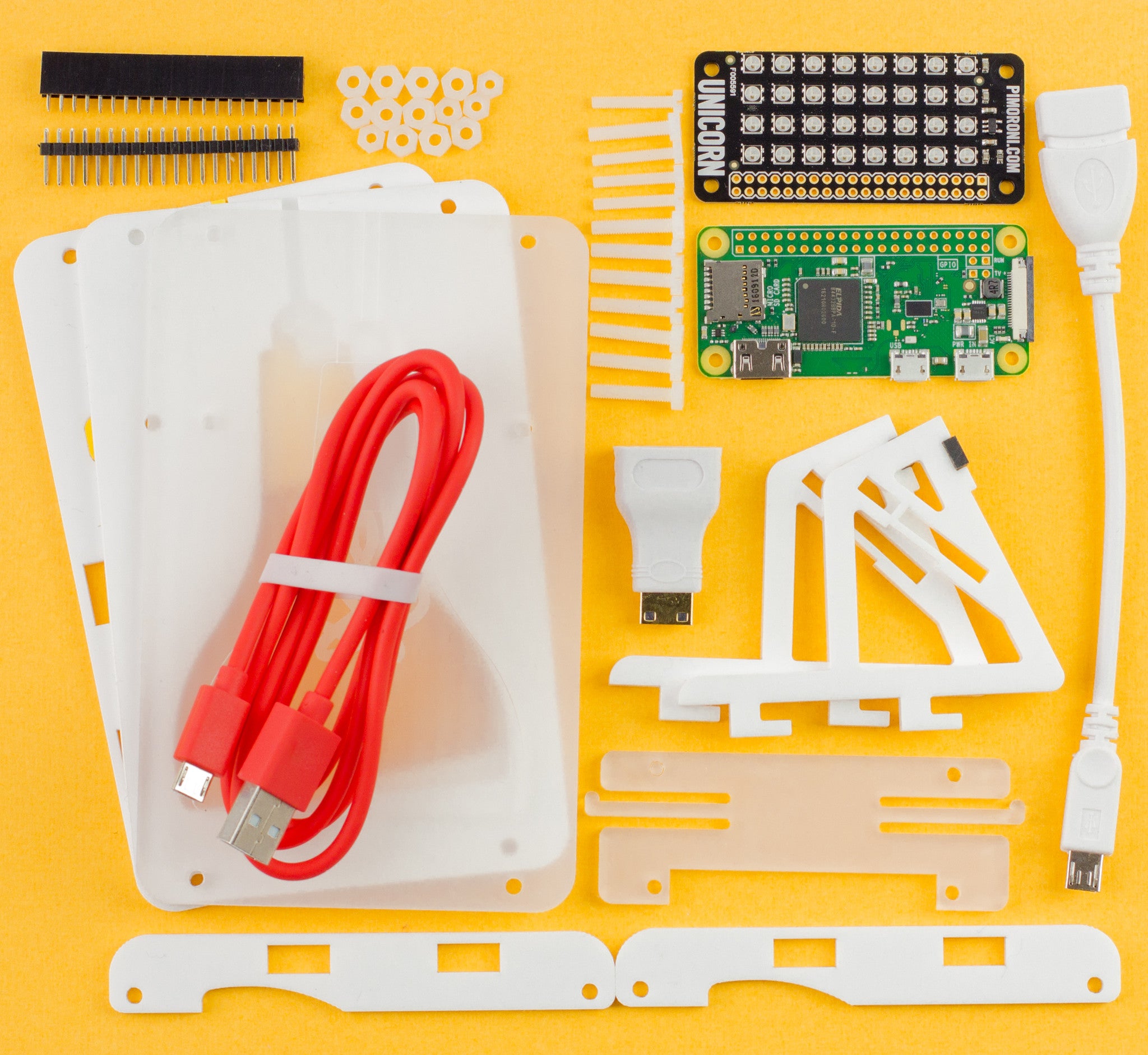pimoroni-mood-light-pi-zero-wh-projekt-kit-mit-unicorn-hat-mini image 2