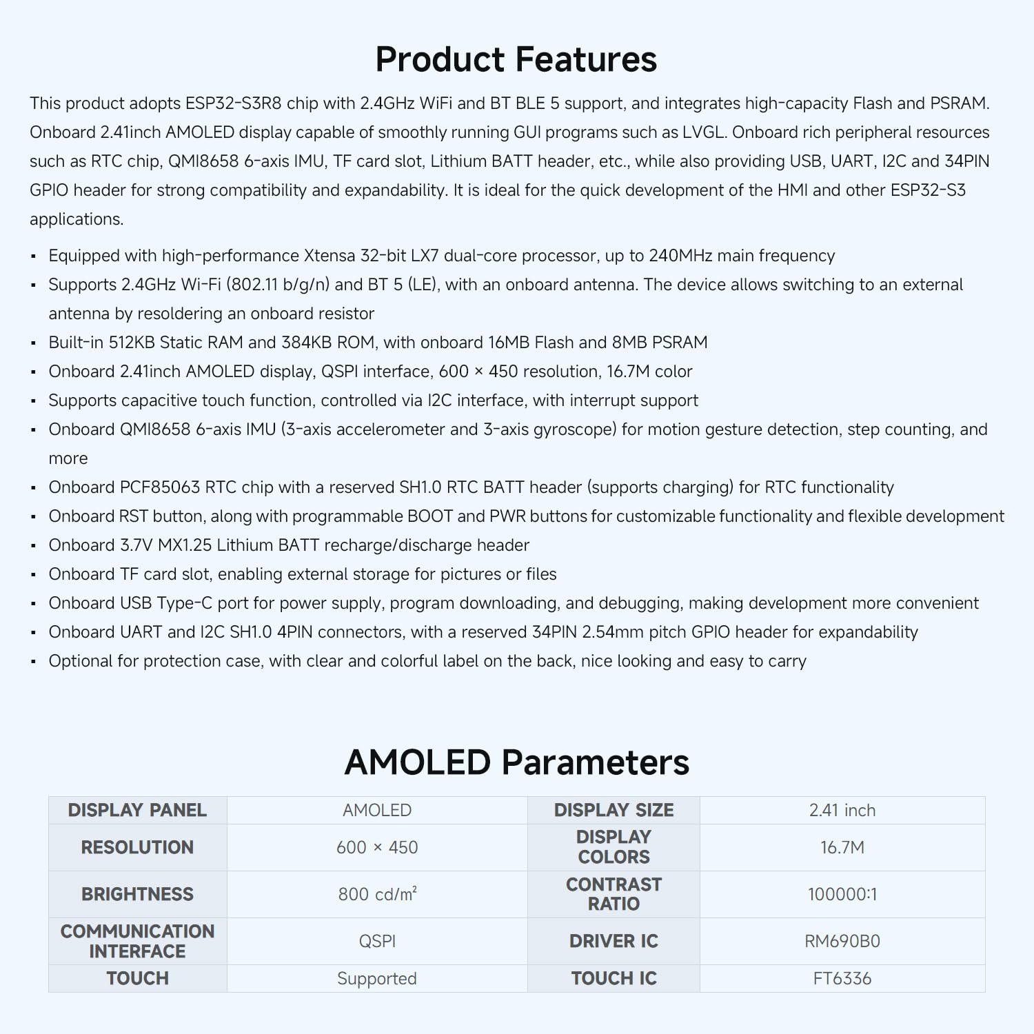 waveshare-esp32-s3-touch-amoled-2-41-b-entwicklungsboard-2-41-zoll-amoled-touch- image 4