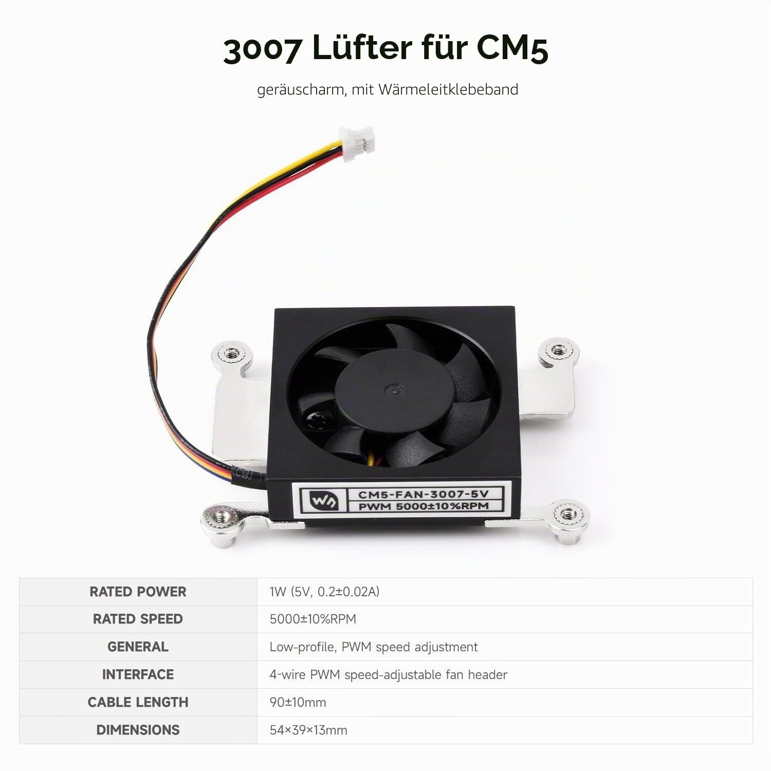 waveshare-cm5-fan-5v-30007-l-fter-leiser-k-hlungsl-fter-f-r-raspberry-pi-compute image 3