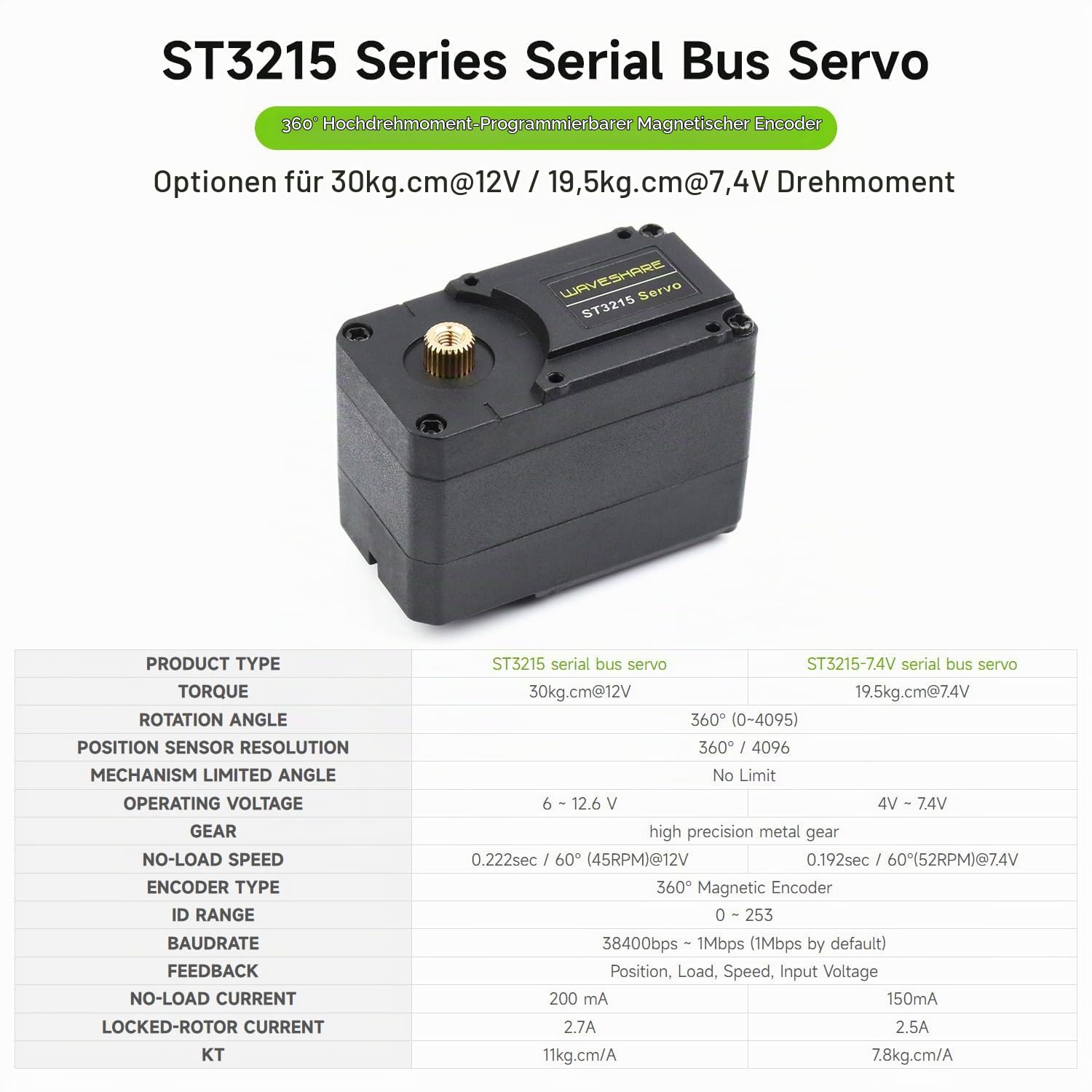 waveshare-st3215-7-4v-serial-bus-servo-19-5kg-cm-360-magnet-encoder image 3