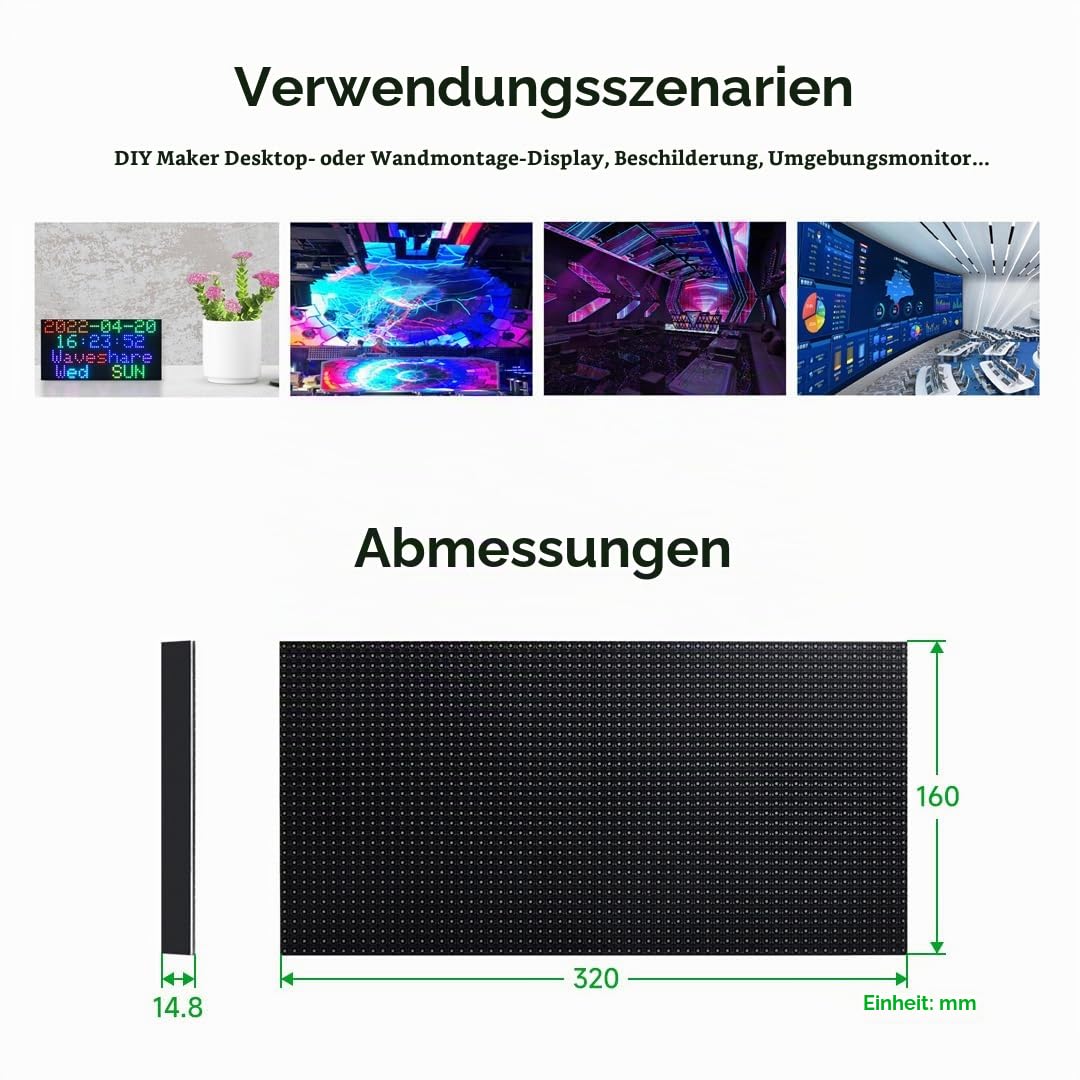 waveshare-rgb-led-matrix-panel-64x32-pixel-5mm-pitch-dimmbar image 7