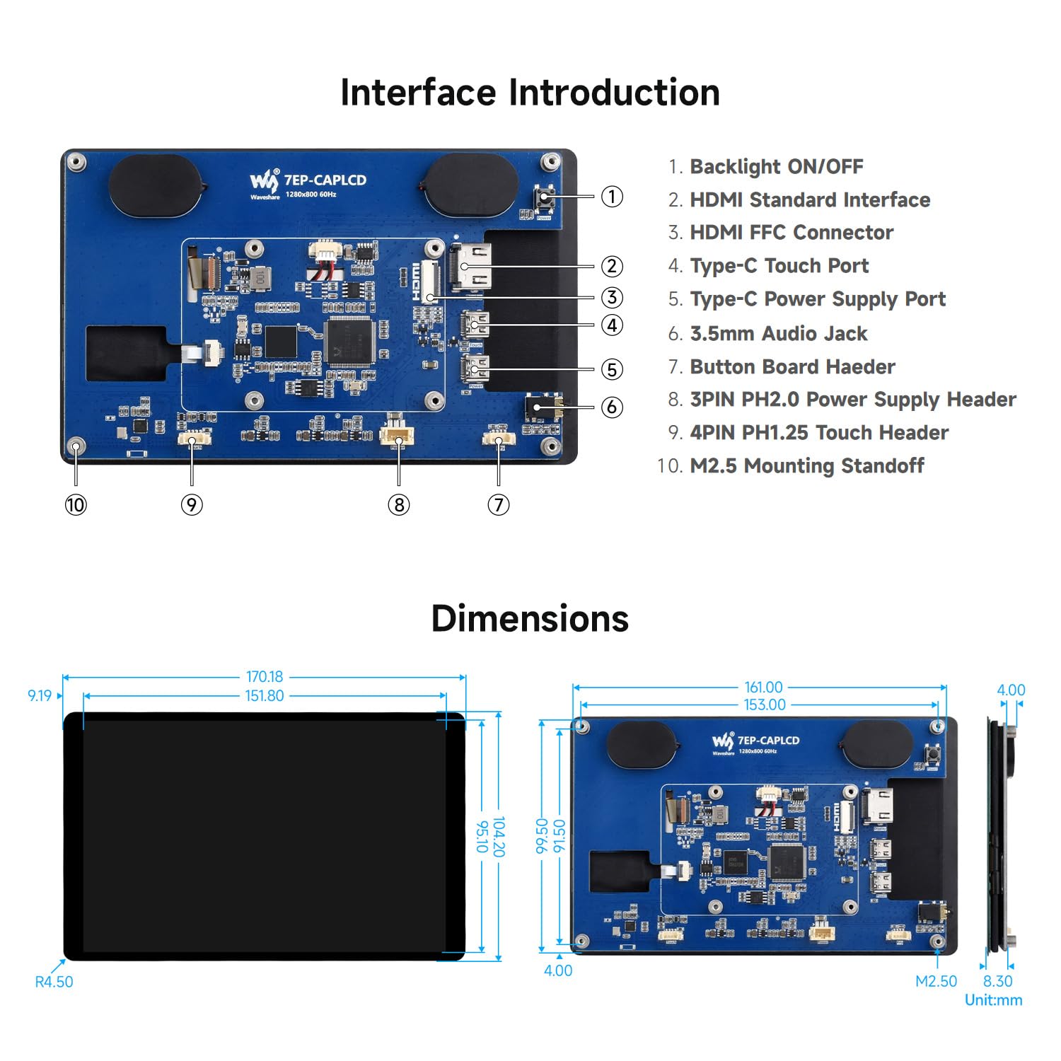 waveshare-7-zoll-wide-color-gamut-kapazitives-touch-display-1280x800-ips image 8
