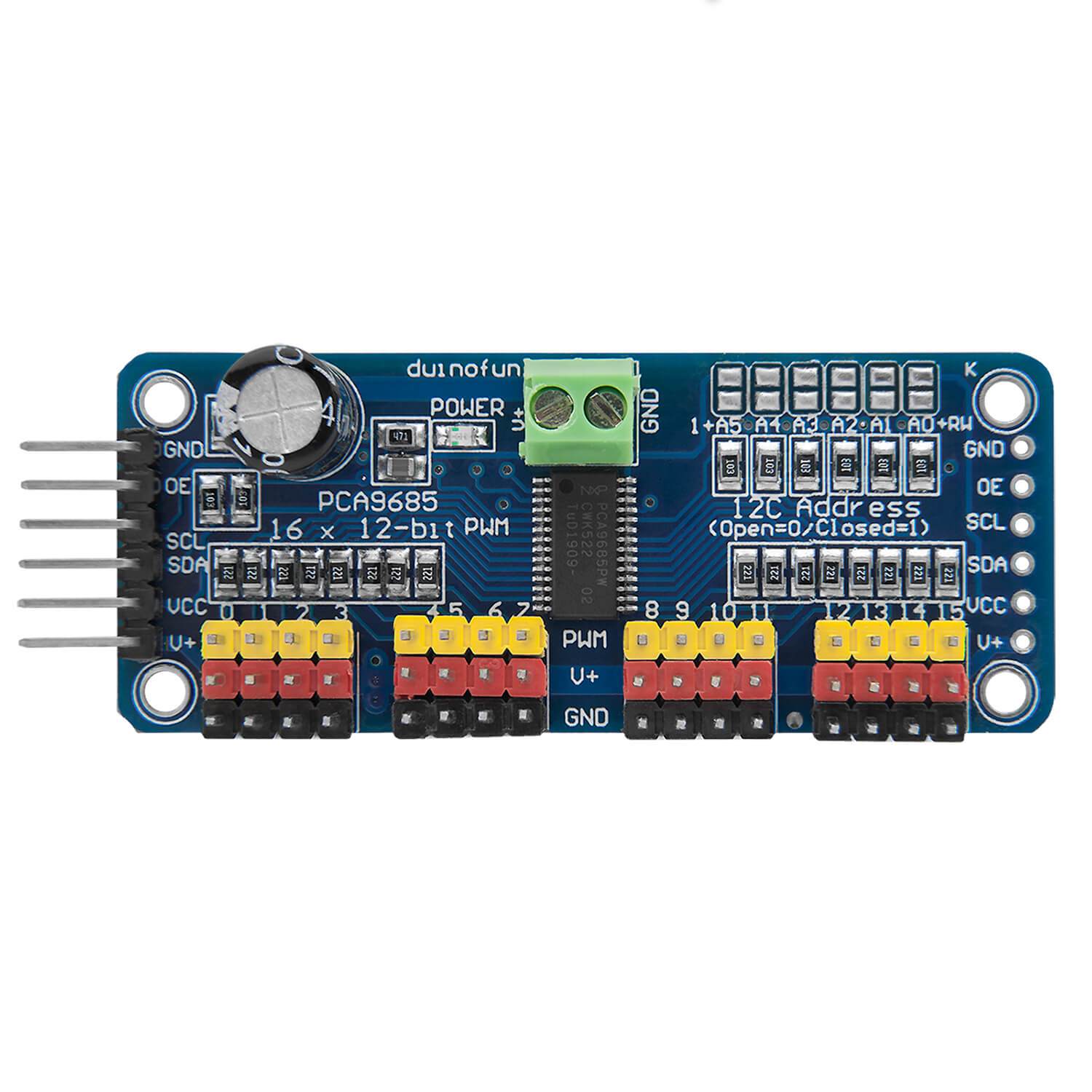 az-delivery-pca9685-16-kanal-12-bit-pwm-servotreiber-f-r-raspberry-pi image 2