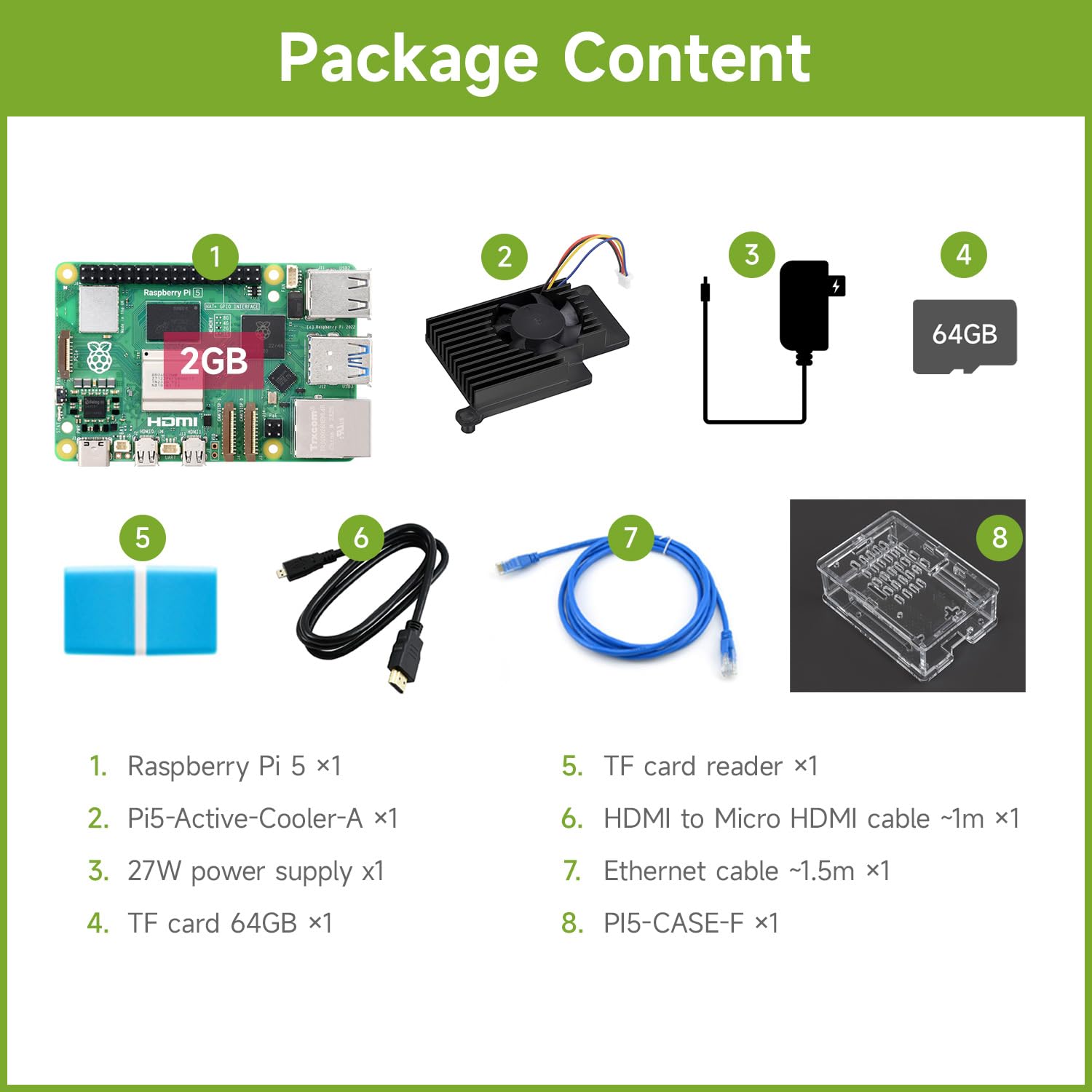waveshare-starter-kit-mit-raspberry-pi-5-2gb-8-teile-mit-64gb-tf-karte-k-hler-ge image 2