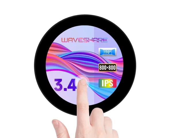 waveshare-3-4-zoll-dsi-round-touch-display-800x800-ips-10-punkt-f-r-raspberry-pi image 1