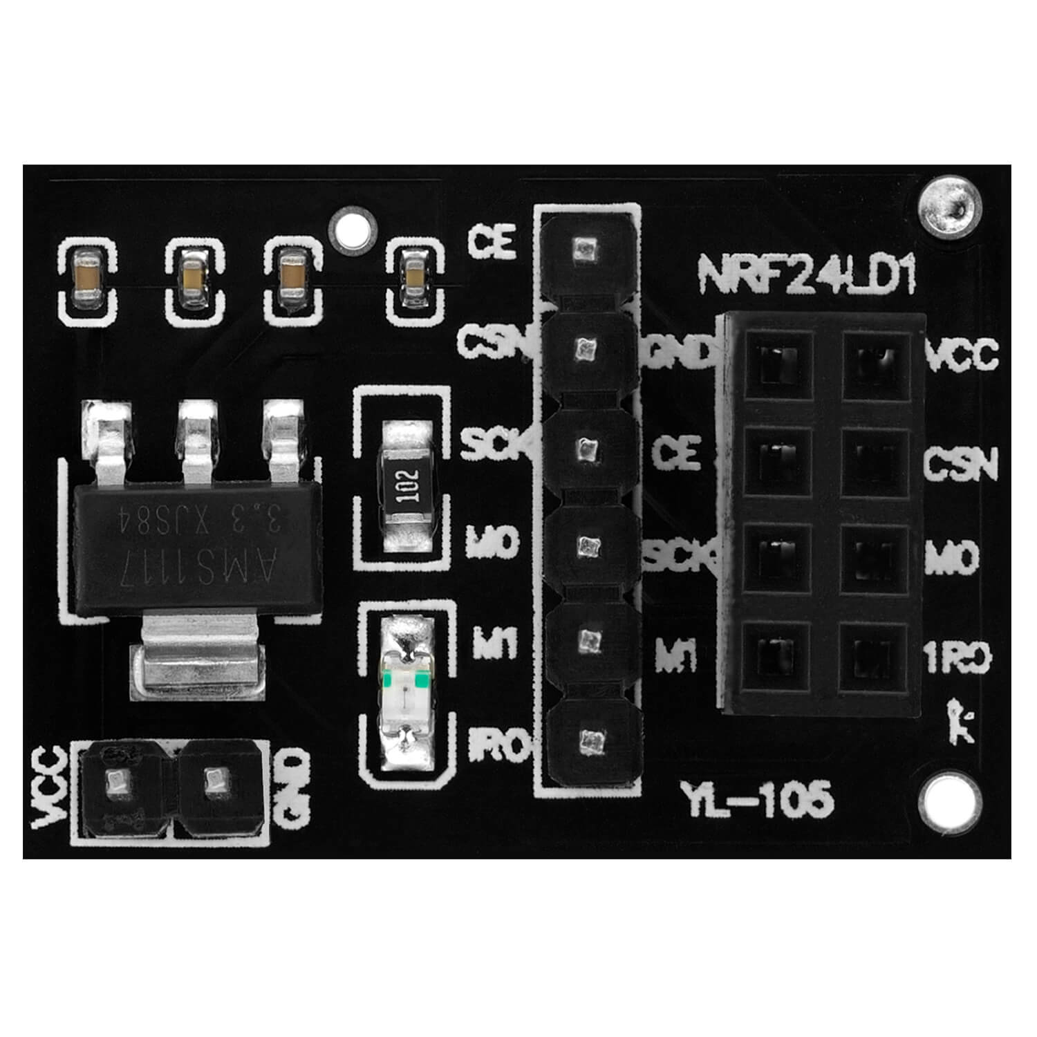 az-delivery-nrf24l01-adapter-board-f-r-nrf24l01-rf-wireless-transceiver-modul image 2
