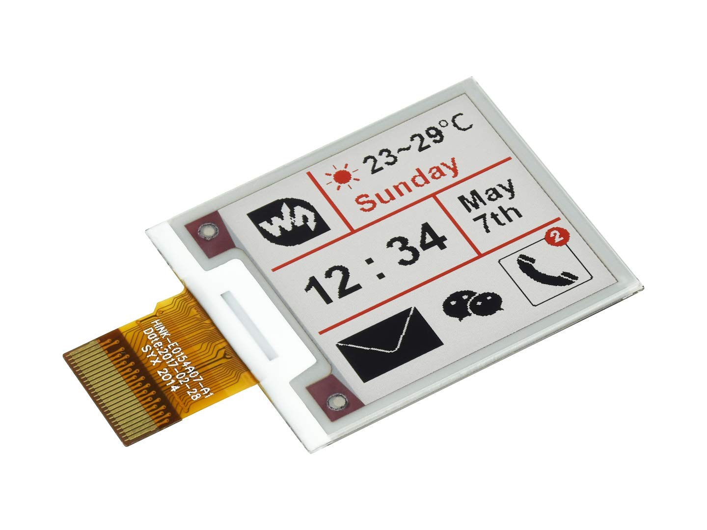 waveshare-1-54-zoll-e-paper-raw-display-200x200-rot-schwarz-wei image 1