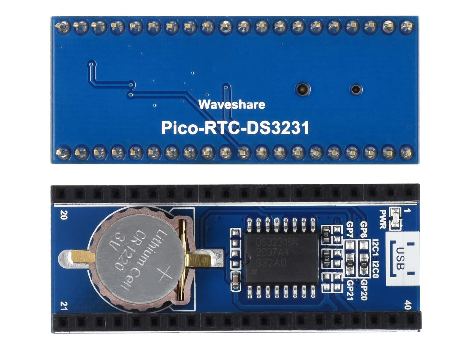 waveshare-pico-rtc-ds3231-pr-zisions-rtc-modul-f-r-raspberry-pi-pico image 2