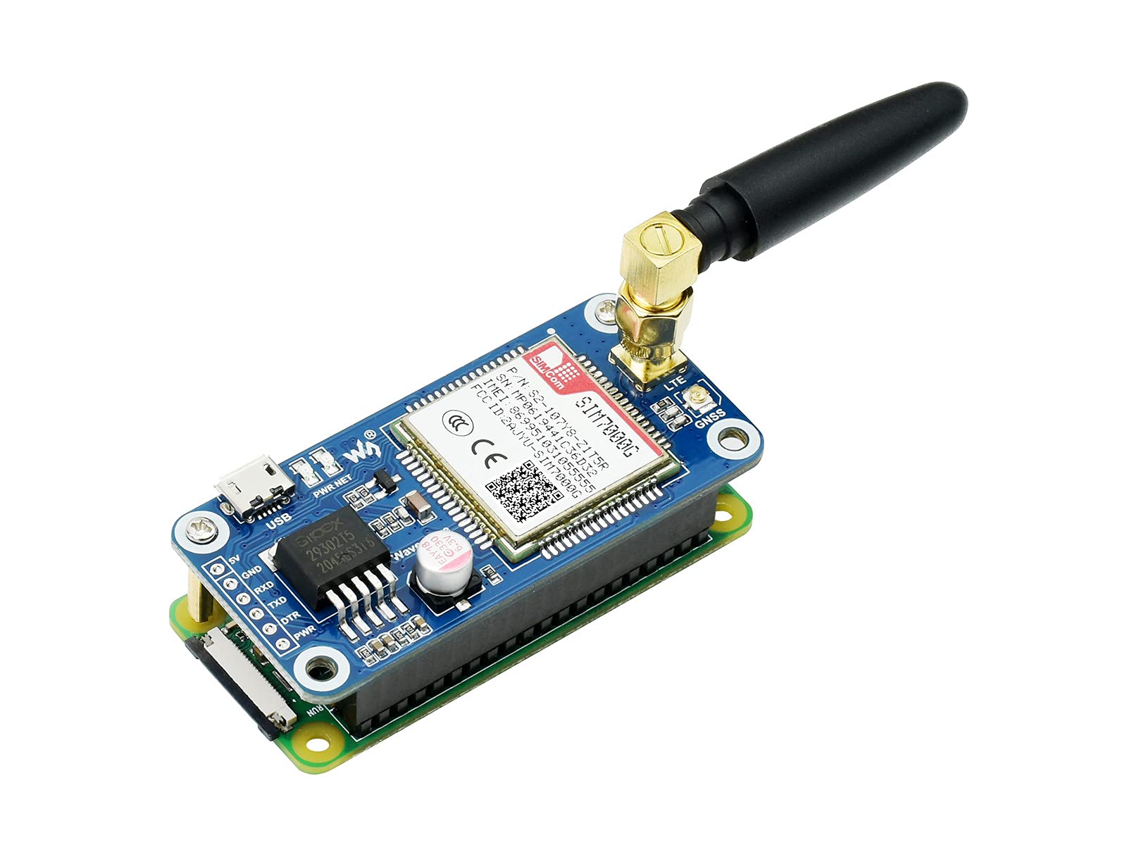 waveshare-sim7000g-nb-iot-cat-m-gprs-hat-f-r-raspberry-pi-gnss-global-band image 2