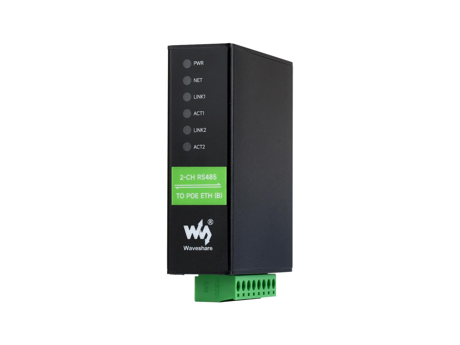 waveshare-2-kanal-rs485-zu-poe-ethernet-serial-server-hutschienen-montage-isolie image 1