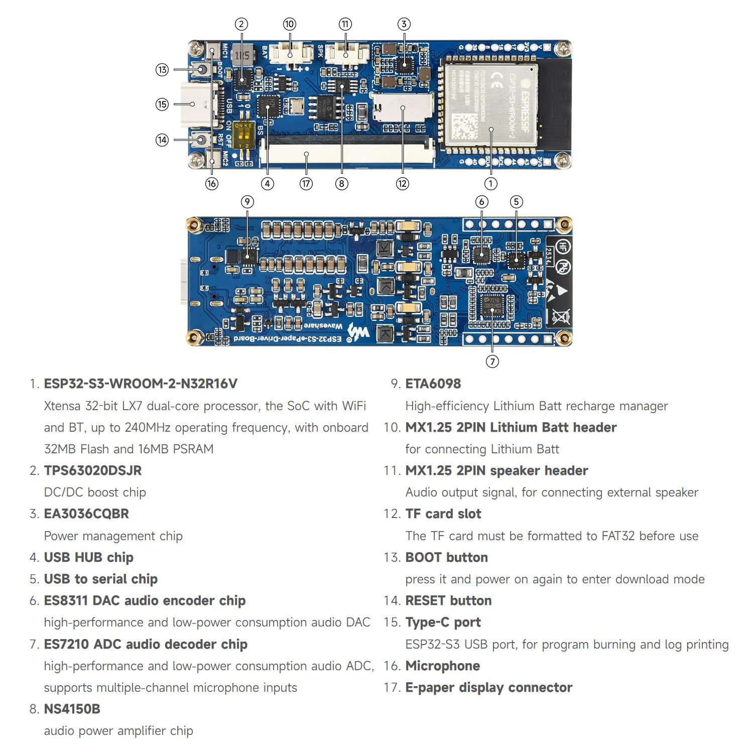 waveshare-13-3-e-paper-display-spectra-6-e6-mit-esp32-s3-driver-board image 7