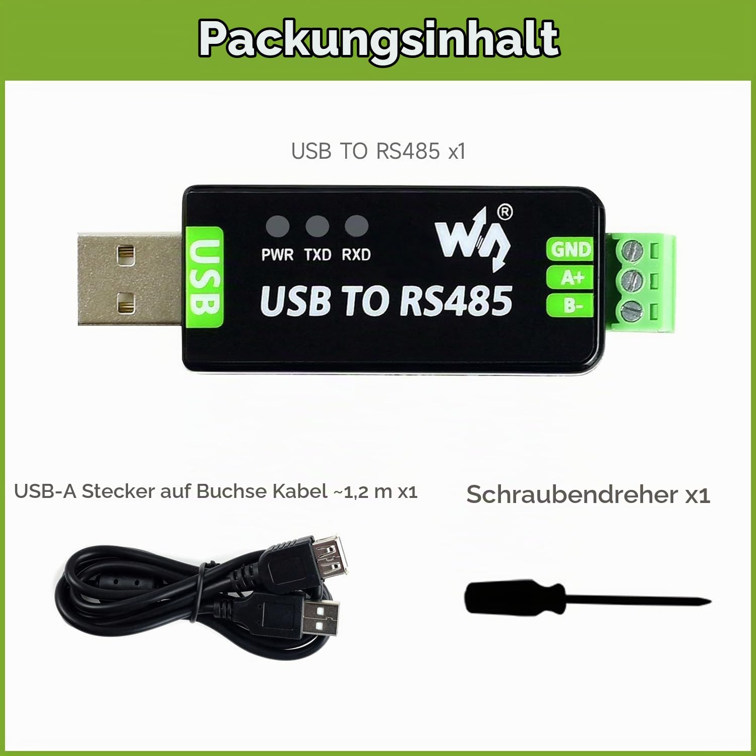 waveshare-industrial-usb-zu-rs485-konverter-mit-ft232rnl-und-sp485een-automatisc image 2
