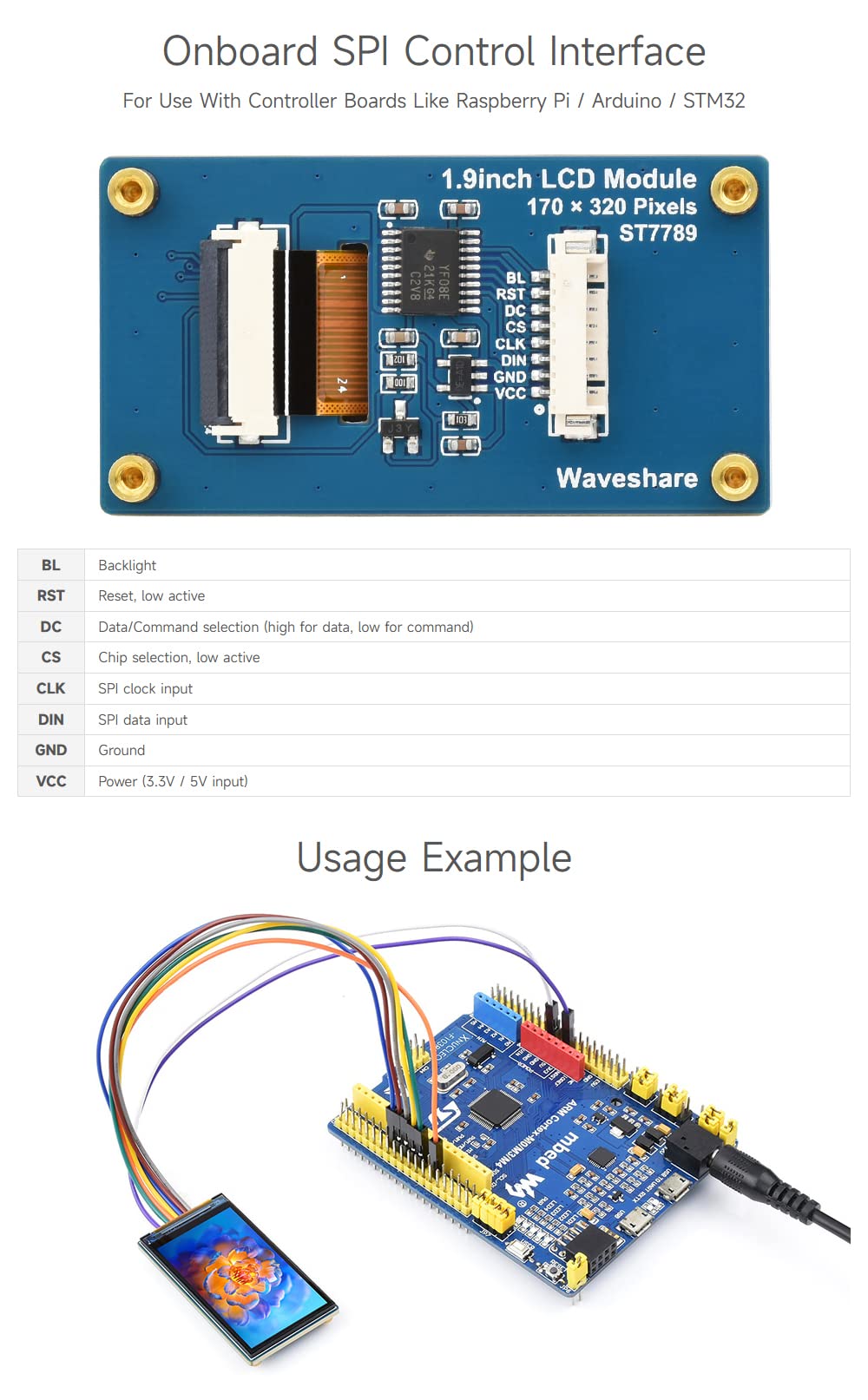 waveshare-1-9-zoll-lcd-display-modul-170x320-spi-ips-st7789v2 image 5